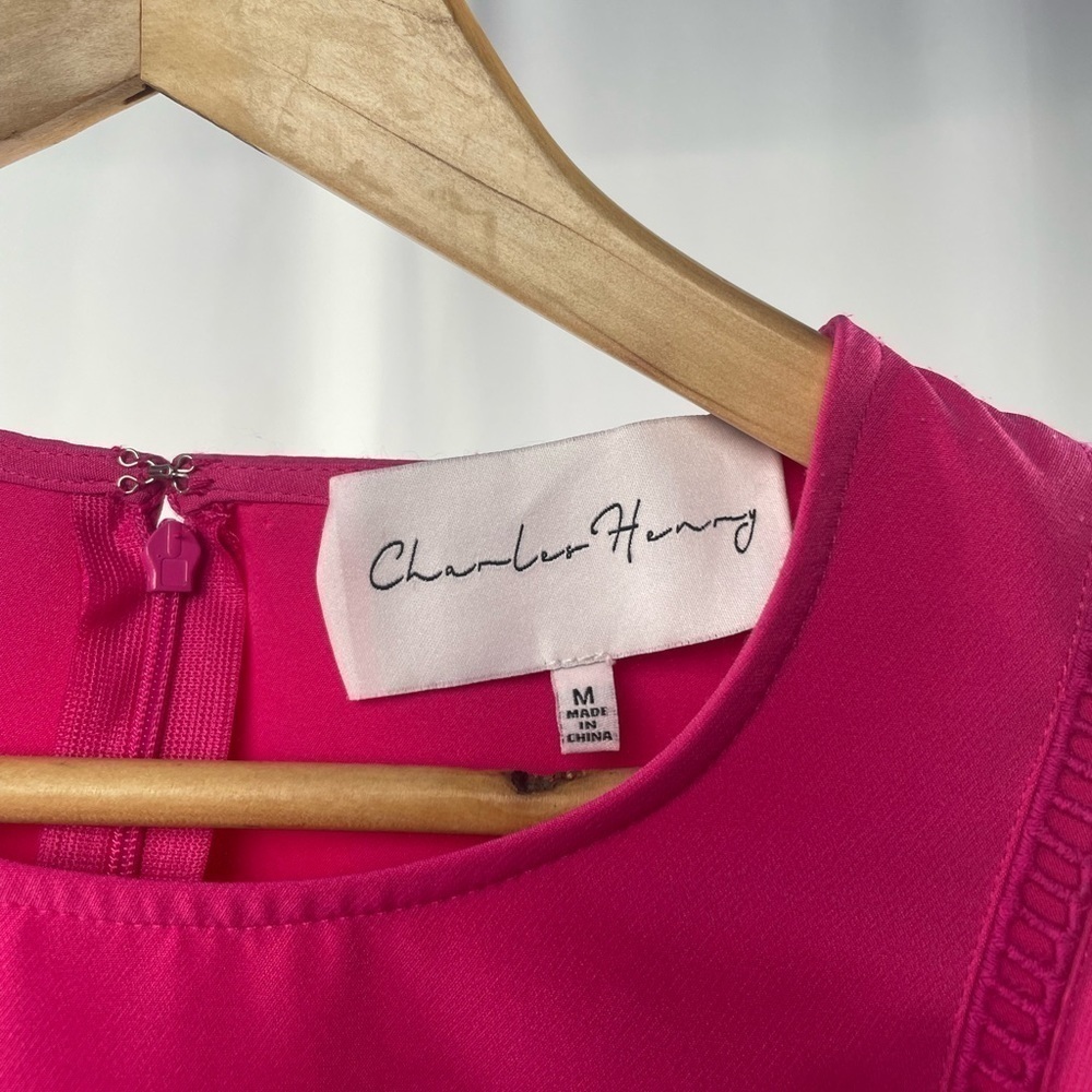 Charles Henry Bell‎ Sleeve Mini Dress in Pink Size Medium - Picture 3 of 6